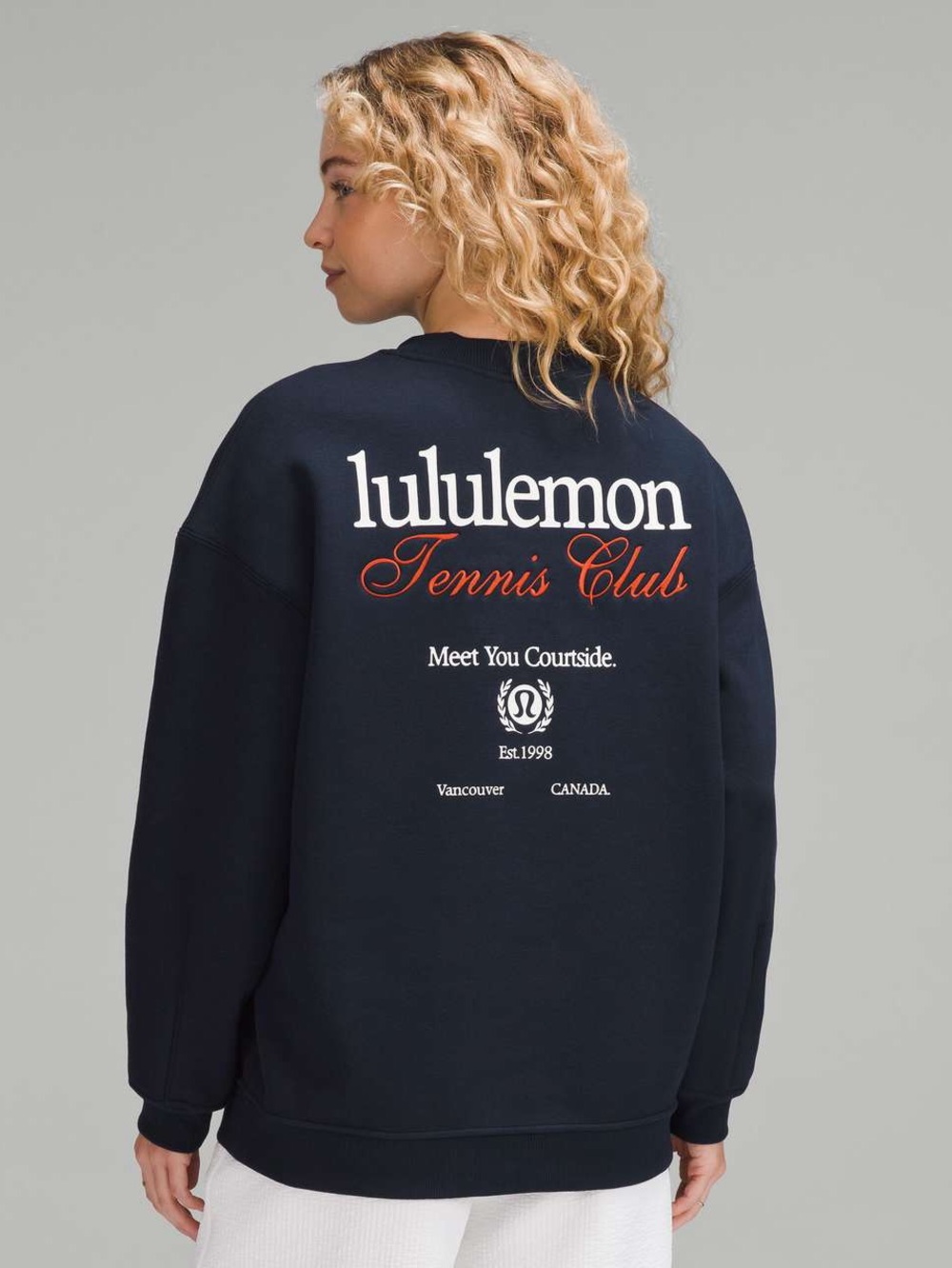 Lululemon Heavyweight Fleece Pullover *Tennis Club
True Navy/White/Firecracker - Picture 1 of 7
